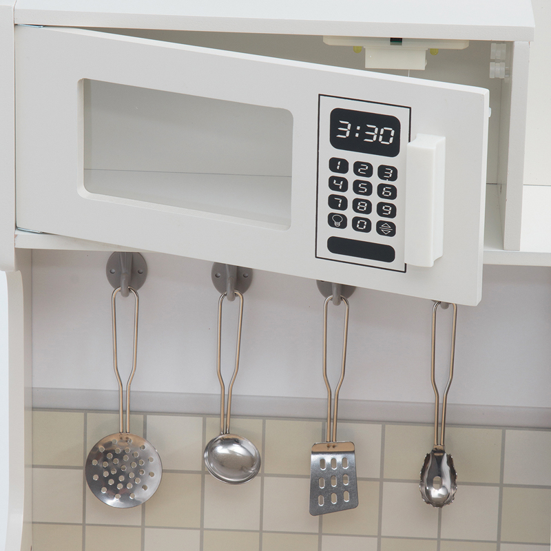 На стенке кухни Игруша TX1196 имеются крючки для кухонных приборов